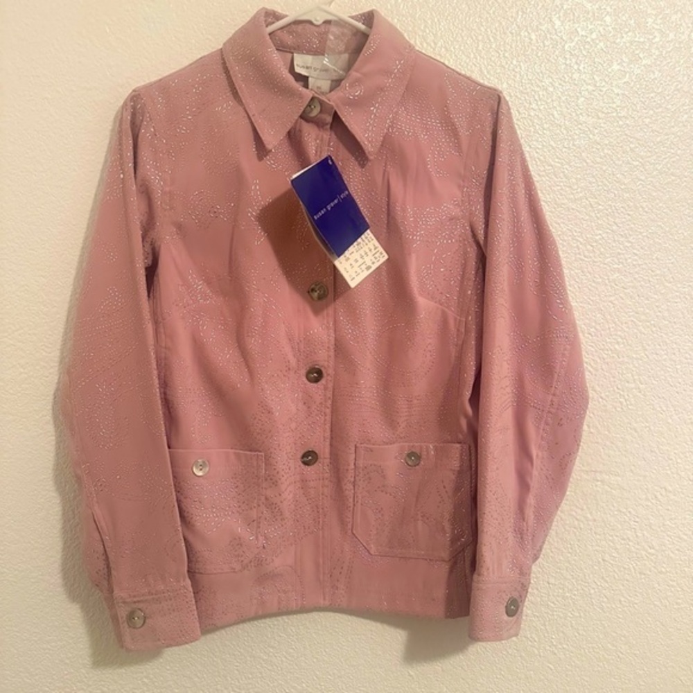 Susan Graver Blazer Women’s XS Pink Bedazzled Vintage NWT
